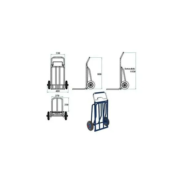 Carro plegable pala 330 mm