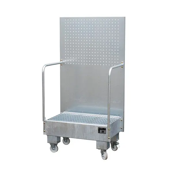 Mobile sink with perforated panel hot galvanized