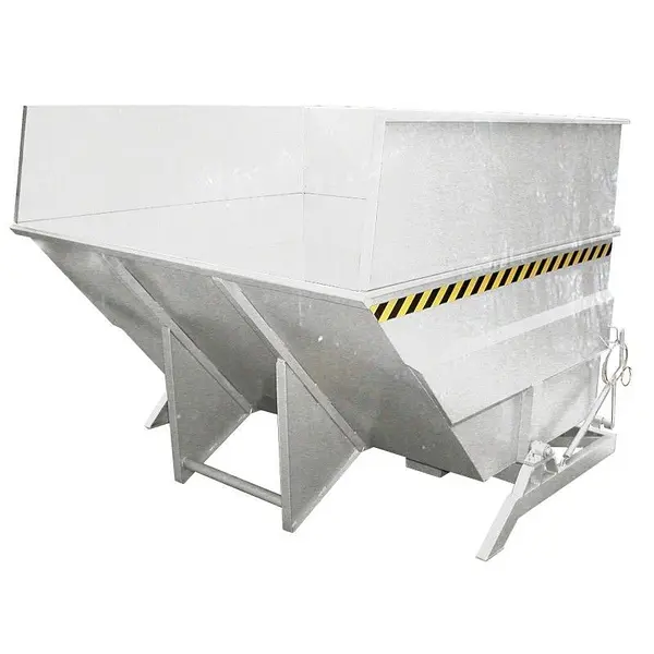 Contenedor basculante, galvanizado en caliente