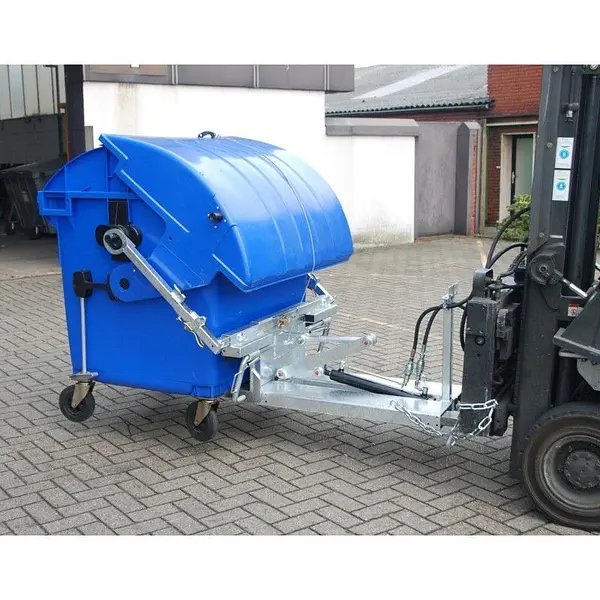 KM hydraulic container transport and emptying equipment