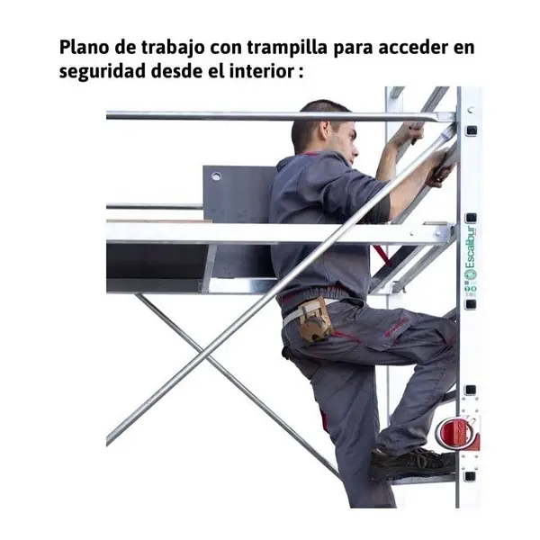 Mini andamio de aluminio 150kg - Escalera de apoyo