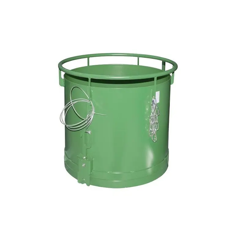 Container with lower discharge red fire