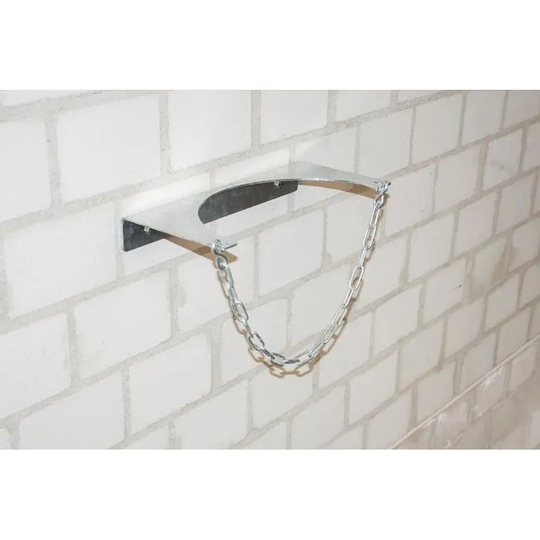 Wall support for gas bottle, hot galvanized