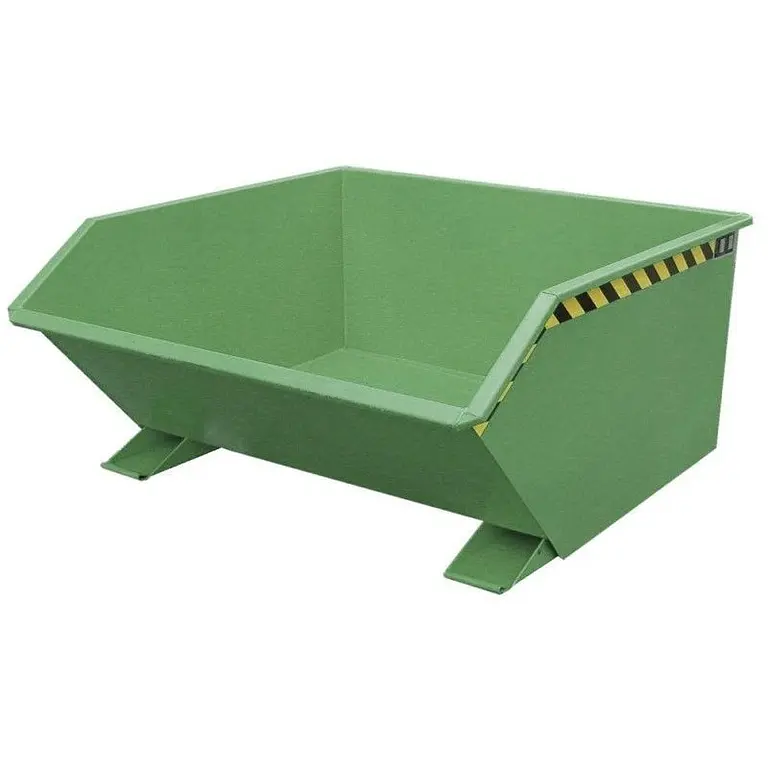 Contenedor Basculante, pintado, verde Reseda