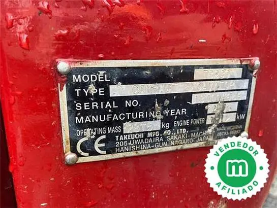 Takeuchi TB230 mini excavator