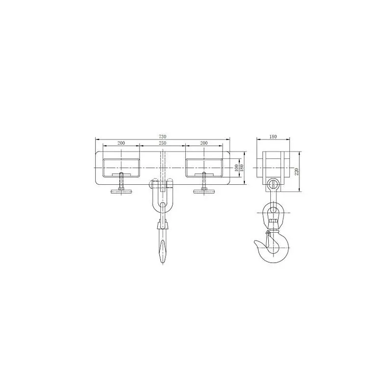 Gancho Cargador 5000kg capacity