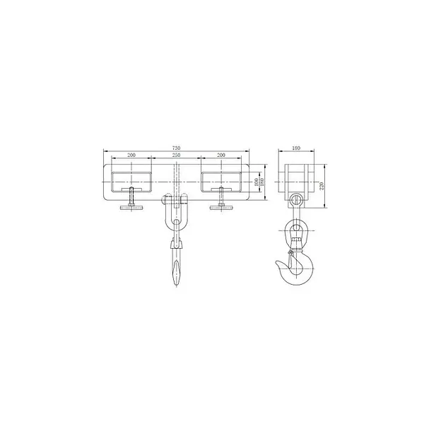 Gancho Cargador 5000kg capacity