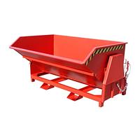 Contenedor basculante, pintado, Rojo fuego