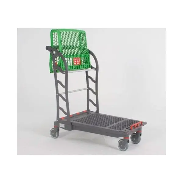 Carrito autoservicio de plástico con cesta