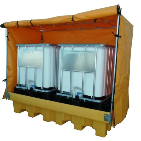 CUBETA 2 tanks 1,000 liters with grid and awning