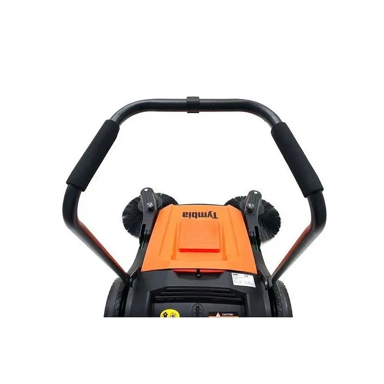 Electric manual sweeper with 3 brushes and water spray system