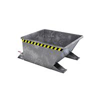 Container of hot galvanized chips