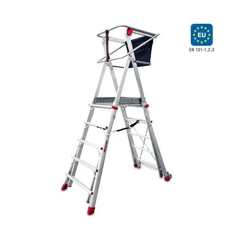 Ladder Foldable with wide adjustable platform in height and wheels