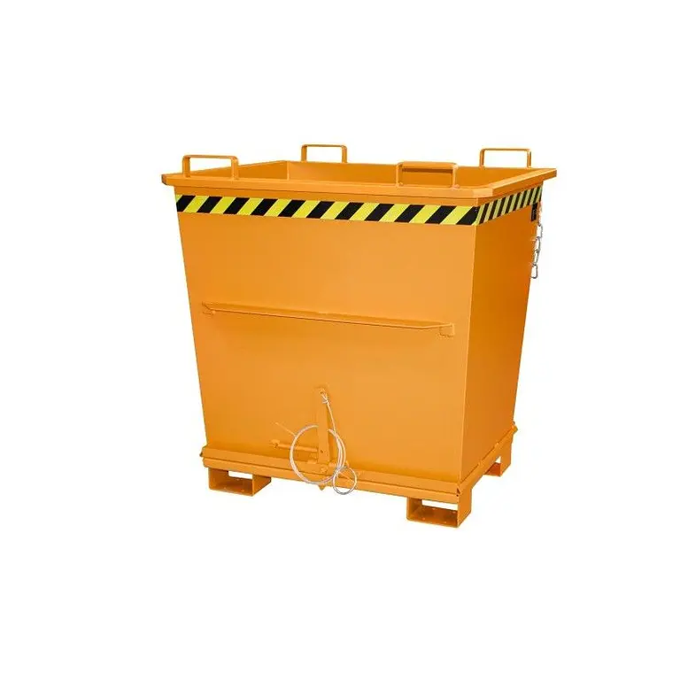 Contenedor con Base Drop Away, pintado, Amarillo naranja