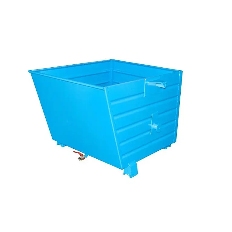Volquete apilable de virutas, pintado, Azul claro