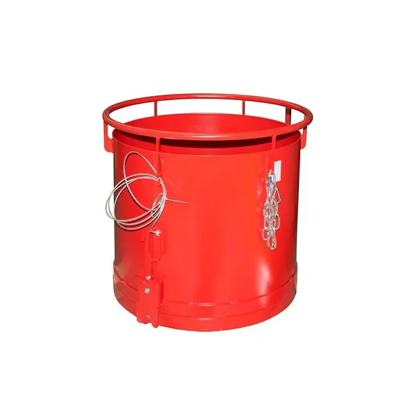 Contenedor cilíndrico, pintado, Rojo fuego
