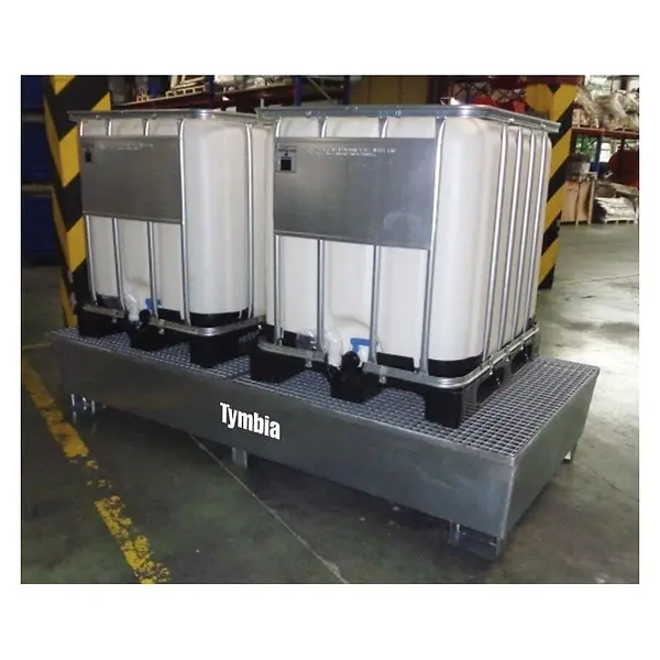 Galvanized bucket 1,000L with 2 deposits