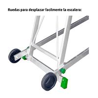 Ladder aluminum lightweight with platform and rail