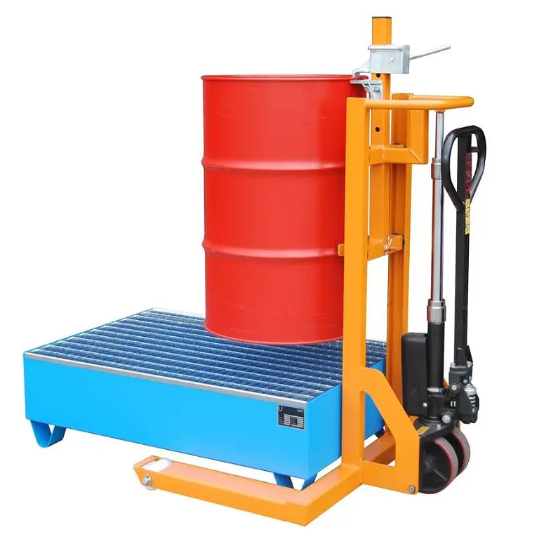 Apilador elevador de bidones con rodillos 300kg y 600mm