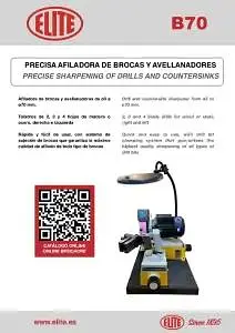 Máquina de afilado de brocas y avellanadores Elite B 70