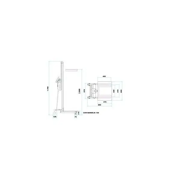 Semi electric stacker 200kg 2000mm