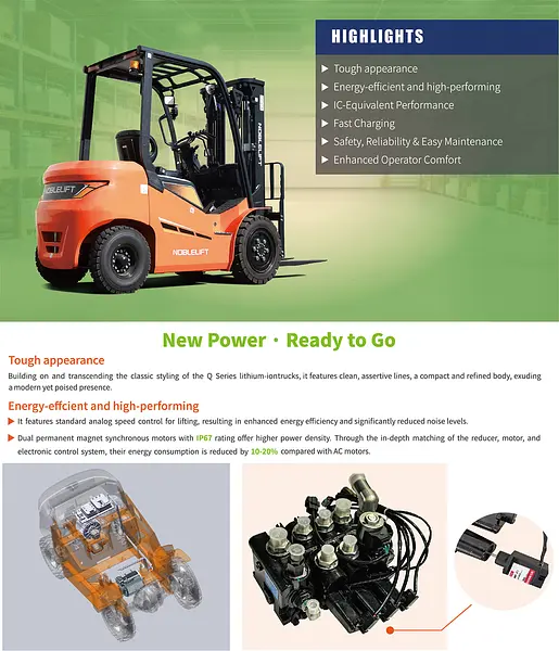 NobleLift FEP-16-20P/30-38P 1600-3800kg P Series Electric Forklift