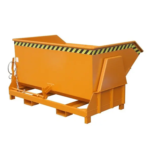 Contenedor basculante, pintado, Amarillo naranja