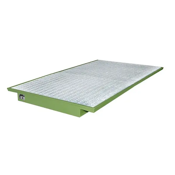 Fregadero suspendido pintado de verde