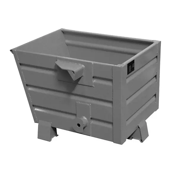 Volquete apilable de virutas, pintado, gris ratón