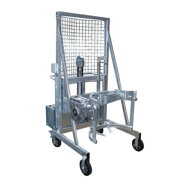 Apilador girador de bidones semi-eléctrico 350kg galvanizado en caliente