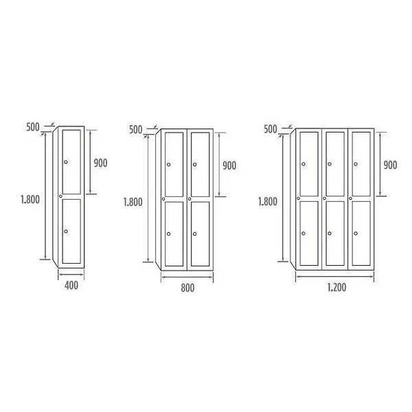 Multi-door welding locker 2 doors