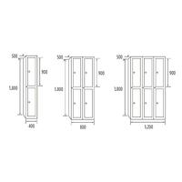 Multi-door welding locker 2 doors