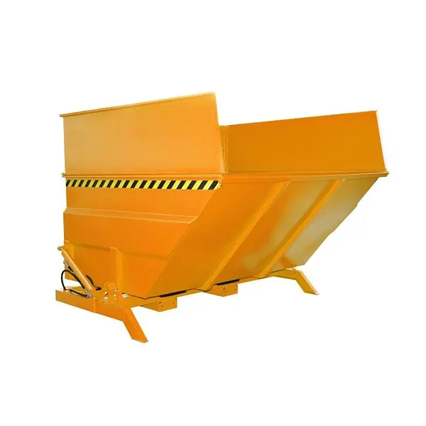 Contenedor basculante, pintado, Amarillo naranja
