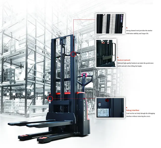 1000/1500 kg walkie electric stacker NobleLift PSE10L/15L-C