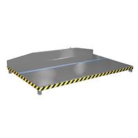 Platform for Recorts, painted, grey Brass
