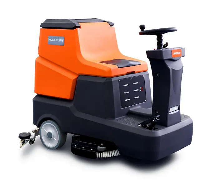 NobleLift NR710-810 ride-on scrubber drier with 710-810 mm cleaning path