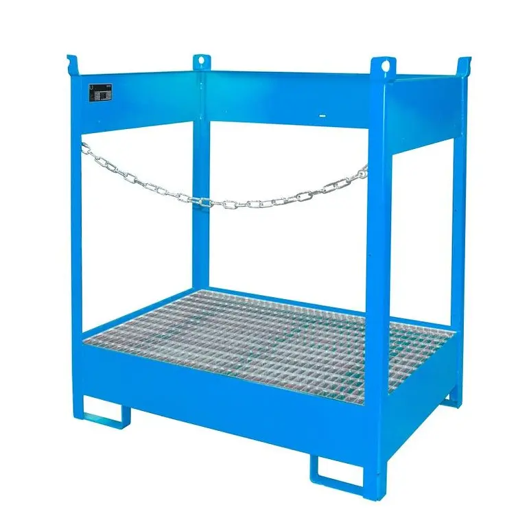 Piston stacking pad, painted, light blue