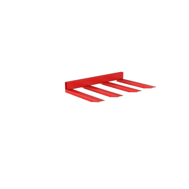 Long material carrier painted red fire