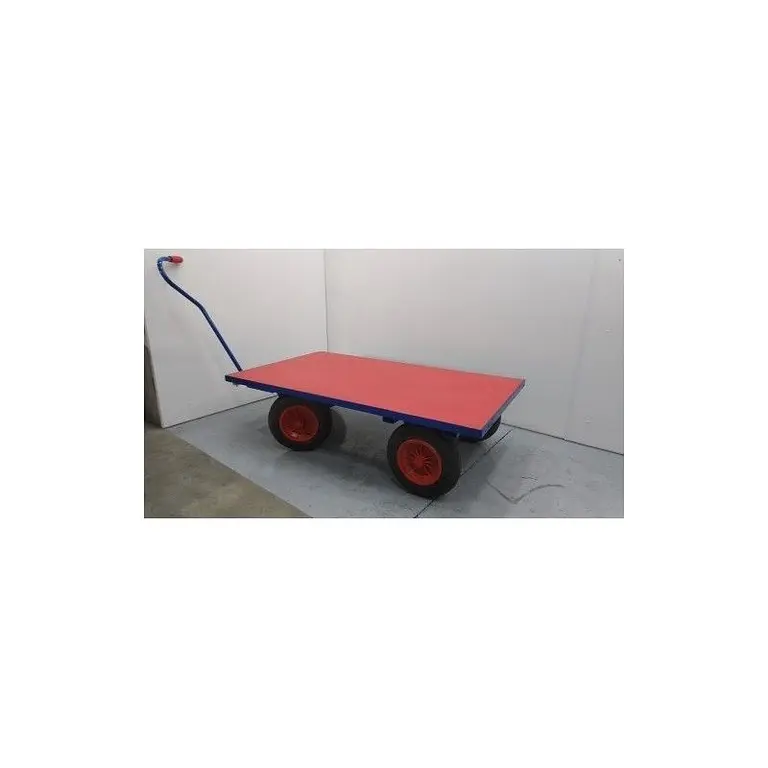 500kg platform trailer with folding handle and pneumatic wheels