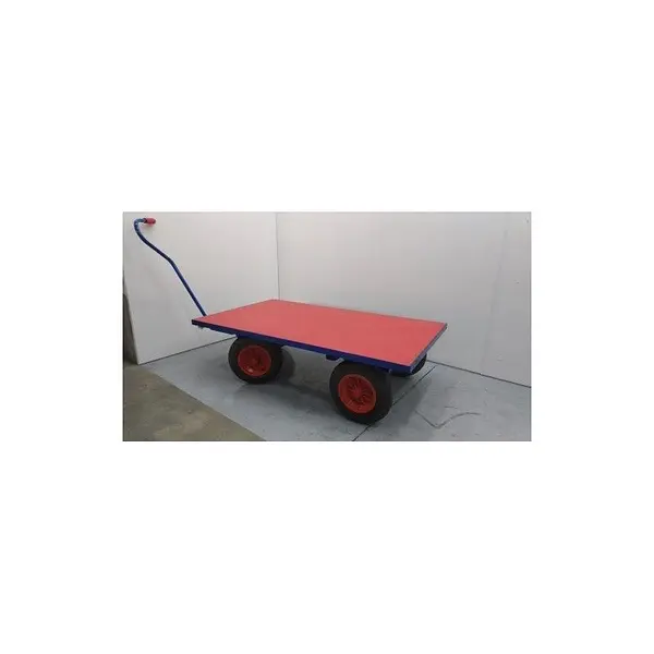 500kg platform trailer with folding handle and pneumatic wheels