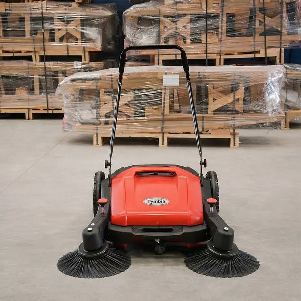 Barredora manual Tymbia de 920mm con depósito de 55 litros