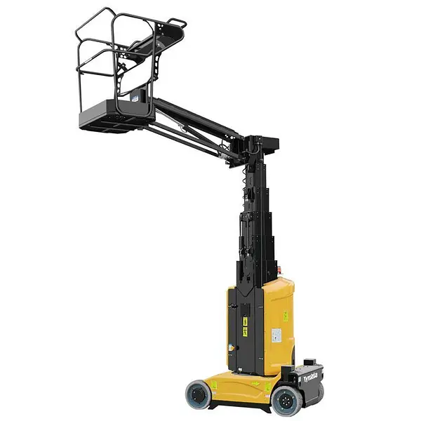 Plataforma Elevadora mástil vertical con pluma 9,2m-200kg