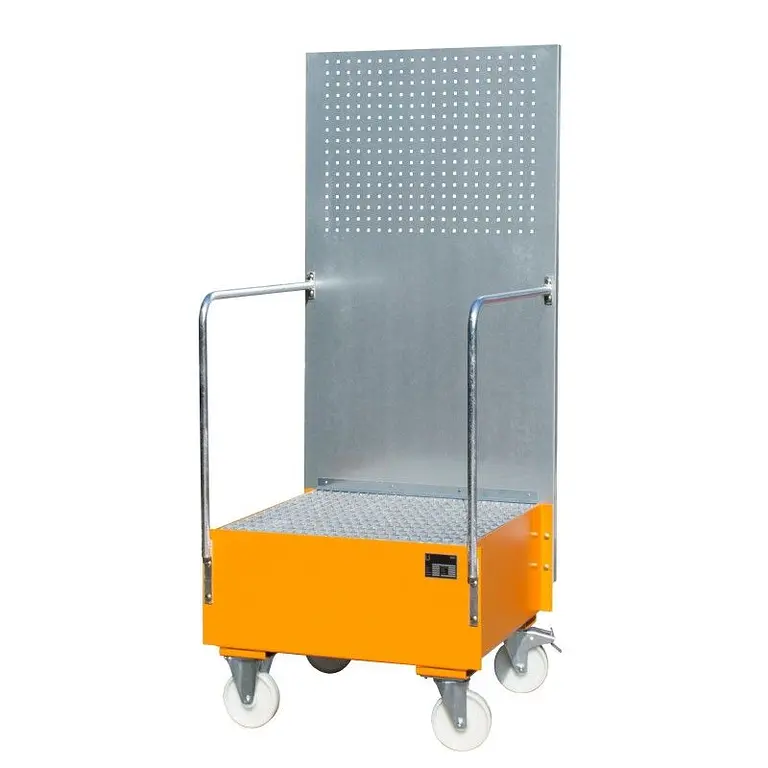 Mobile band with perforated panel, painted, Orange yellow
