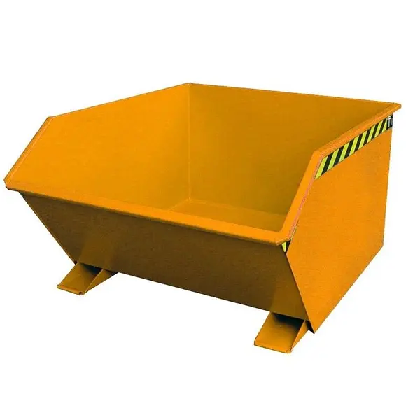 Contenedor basculante, pintado, Amarillo naranja