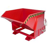 Contenedor basculante, pintado, Rojo fuego