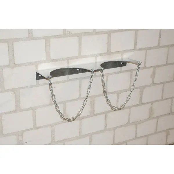 Wall support for gas bottle, hot galvanized