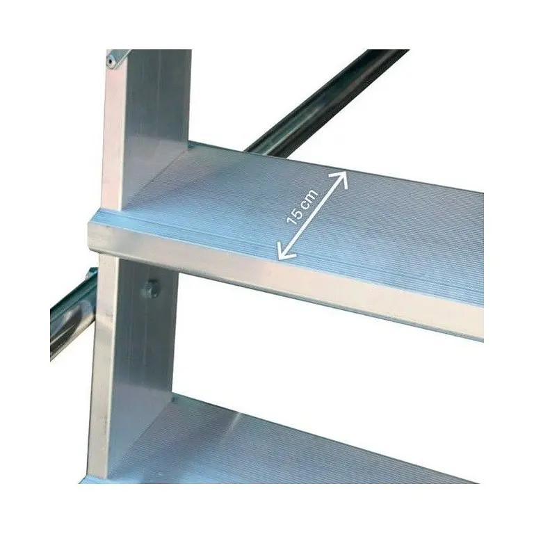 Ladder Robust with Platform, Wheels and Pells