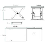 Electric lift table 1000kg