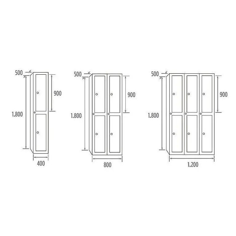 Multi-door welding locker 2 doors