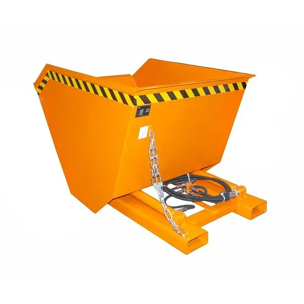 Tolva hidráulica 0.8m3 - 1600kg , pintada Amarillo naranja